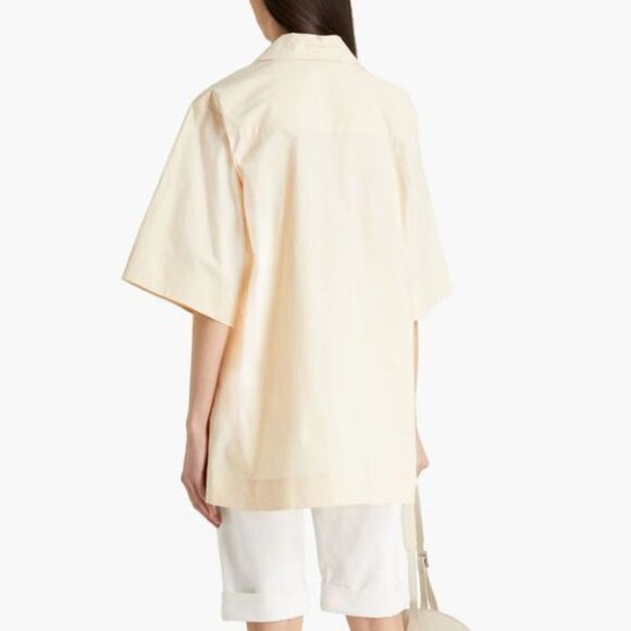 SANDRO Abby organic cotton-poplin shirt beige - Picture 3 of 8